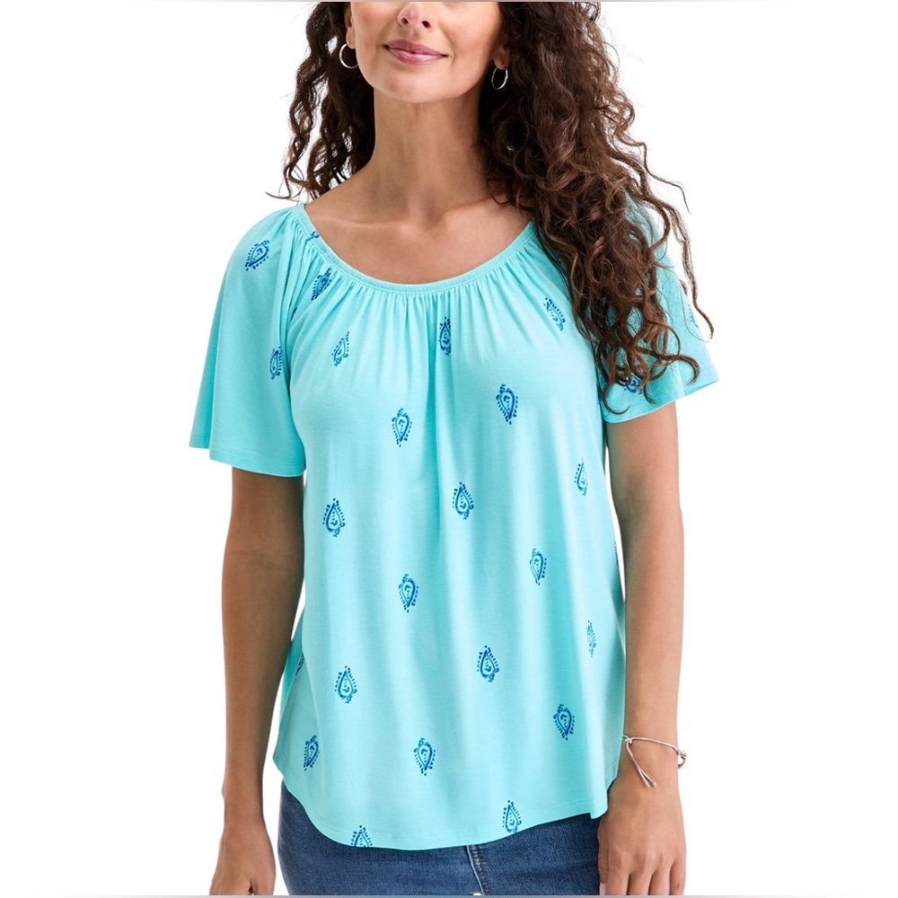 Aqua Blue Women's Top